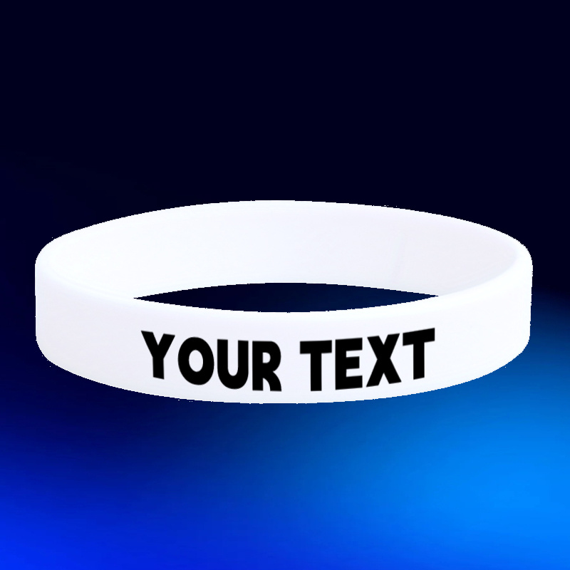 52pc Glow-in-the-Dark Silicone Bracelets, Customisable